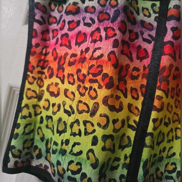 NWT Premadonna Ann Chery Rainbow Leopard Print Waist Trainer/Corset - Picture 8 of 11